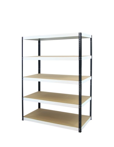 Regały - Regał Helios 180x110x60 cm 5 półek/350kg Czarno-Pomarańczowy - product 13