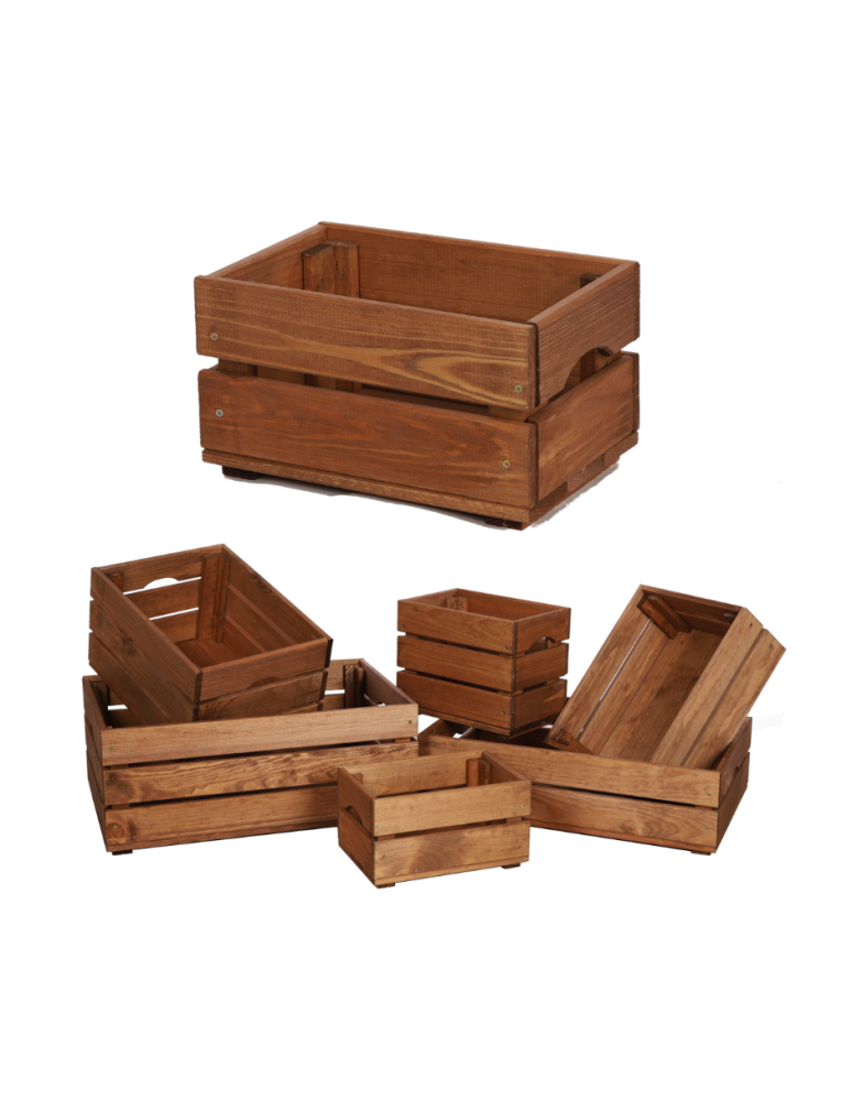 Skrzynie i skrzynki drewniane - Drewniana Skrzyneczka 16,5x30x20 cm  SD - Brązowa - product b2b.wamar.biz 1
