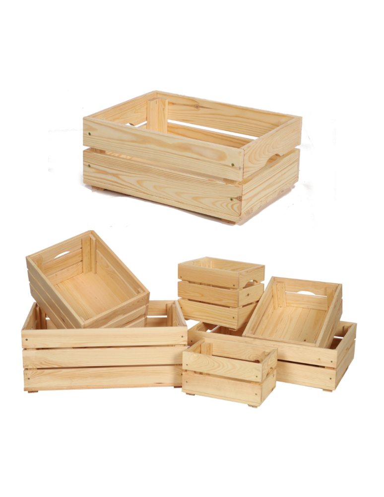 Skrzynie i skrzynki drewniane - Drewniana Skrzynka 16,5x40x30 cm  SD - Naturalna - product b2b.wamar.biz 1