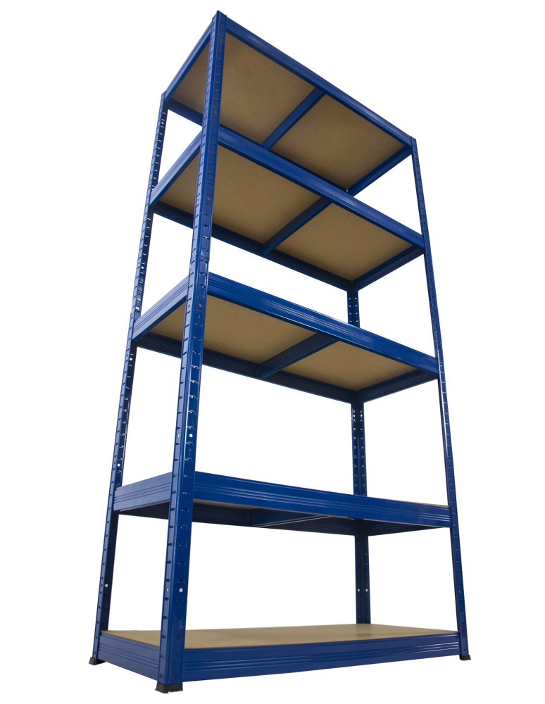 Regały - Regał Helios 180x75x40 cm 5 półek/175kg Niebiesko-Niebieski - product b2b.wamar.biz 1