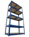Regał Helios 196x75x45 cm 5 półek/175kg Niebiesko-Niebieski
