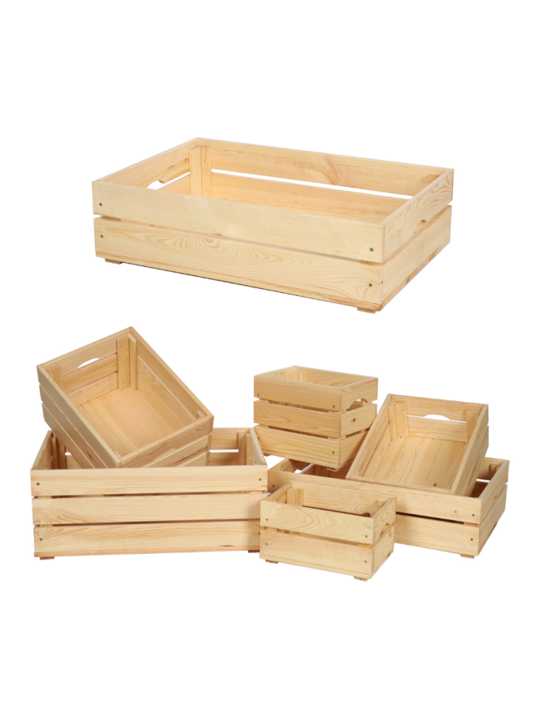 Skrzynie i skrzynki drewniane - Drewniana Skrzynia 16,5x60x40 cm  SD - Naturalna - product b2b.wamar.biz 1