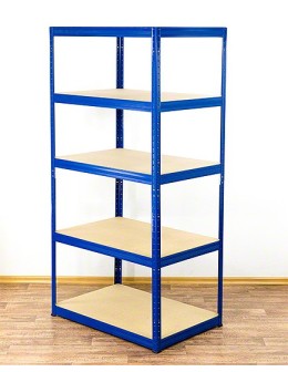 Regał Helios 196x100x60 cm 5 półek/175kg Biało-Niebieski - product 2
