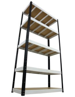 Regał Helios 180x100x35 cm 5 półek/400kg Czarno-Niebieski