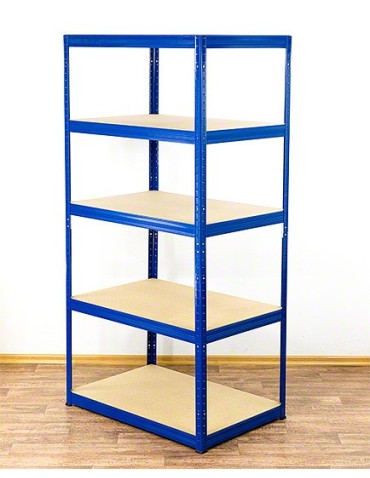 Regały - Regał Helios 213x075x50 cm 5 półek/175kg Biało-Niebieski - product 10
