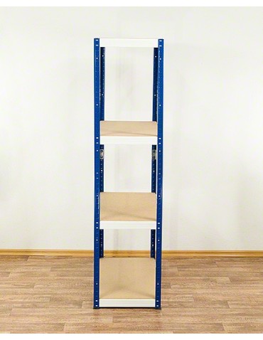 Regały - Regał Helios 180x100x45 cm 4 półki/400kg Czarno-Niebieski - product 4