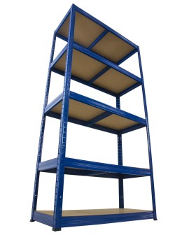 Regał Helios 213x100x35 cm 5 półek/175kg Biało-Niebieski - produkt 2