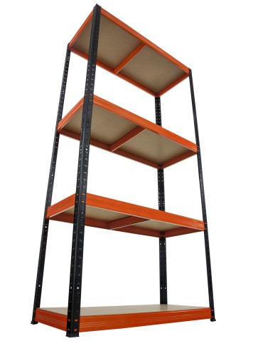 Regały - Regał Helios 180x110x60 cm 4 półki/275kg Biało-Niebieski - product 17