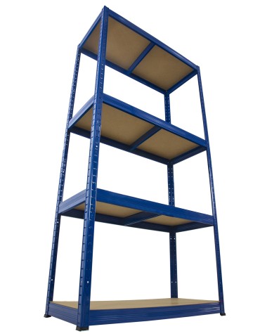 Regały - Regał Helios 180x110x60 cm 4 półki/275kg Biało-Niebieski - product 19
