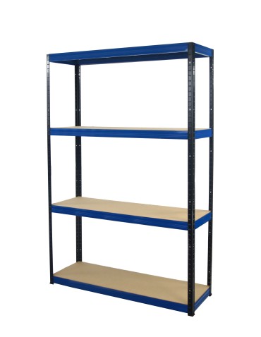 Regały - Regał Helios 180x100x60 cm 4 półki/350kg Czarno-Pomarańczowy - product 10