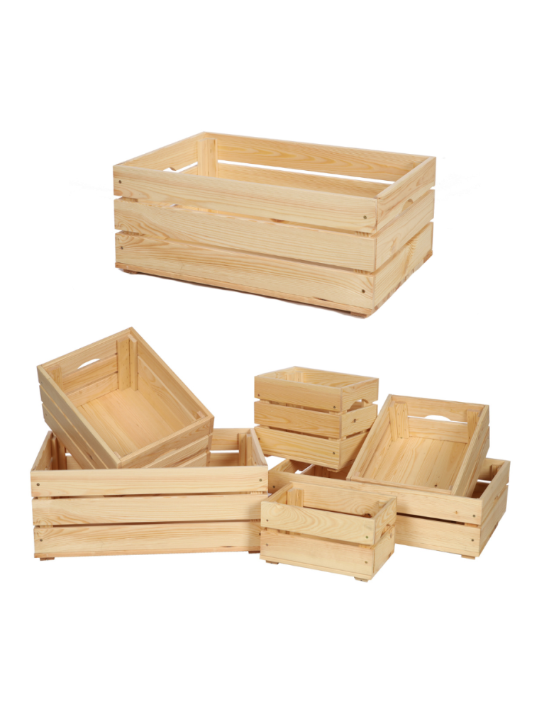 Skrzynie i skrzynki drewniane - Drewniana Skrzynia 24x60x40 cm  SD - Naturalna - product b2b.wamar.biz 1