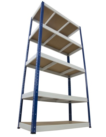 Regały - Regał Helios 196x075x45 cm 5 półek/350kg Czarno-Pomarańczowy - product 17