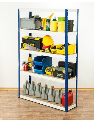 Regały - Regał Helios 196x100x45 cm 5 półek/350kg Czarno-Pomarańczowy - product 5