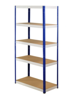 Regał Helios 180x100x35 cm 5 półek/275kg Biało-Niebieski - product 2