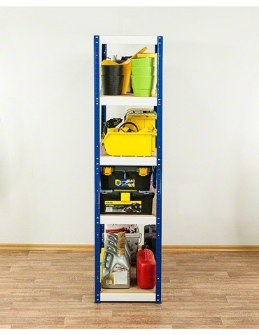 Regały - Regał Helios 180x120x50 cm 5 półek/400kg Czarno-Niebieski - product 5