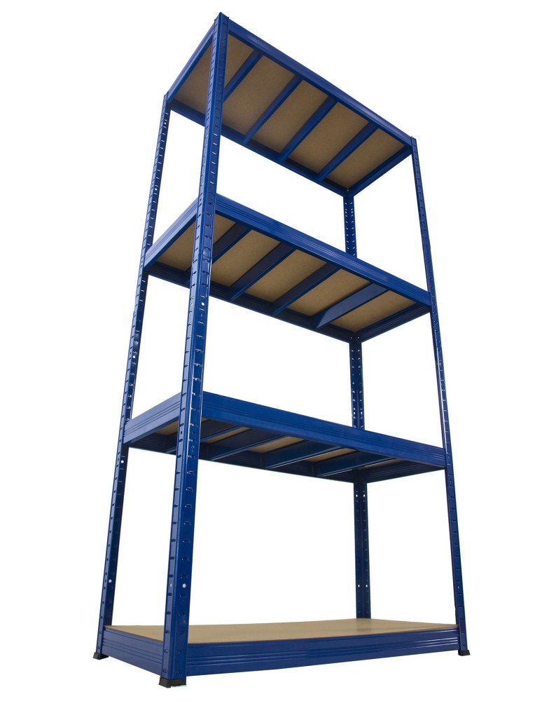 Regały - Regał Helios 180x90x50 cm 4 półki/400kg Niebiesko-Niebieski - product b2b.wamar.biz 1