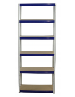 Regał Helios 196x100x35 cm 6 półek/275kg Biało-Niebieski