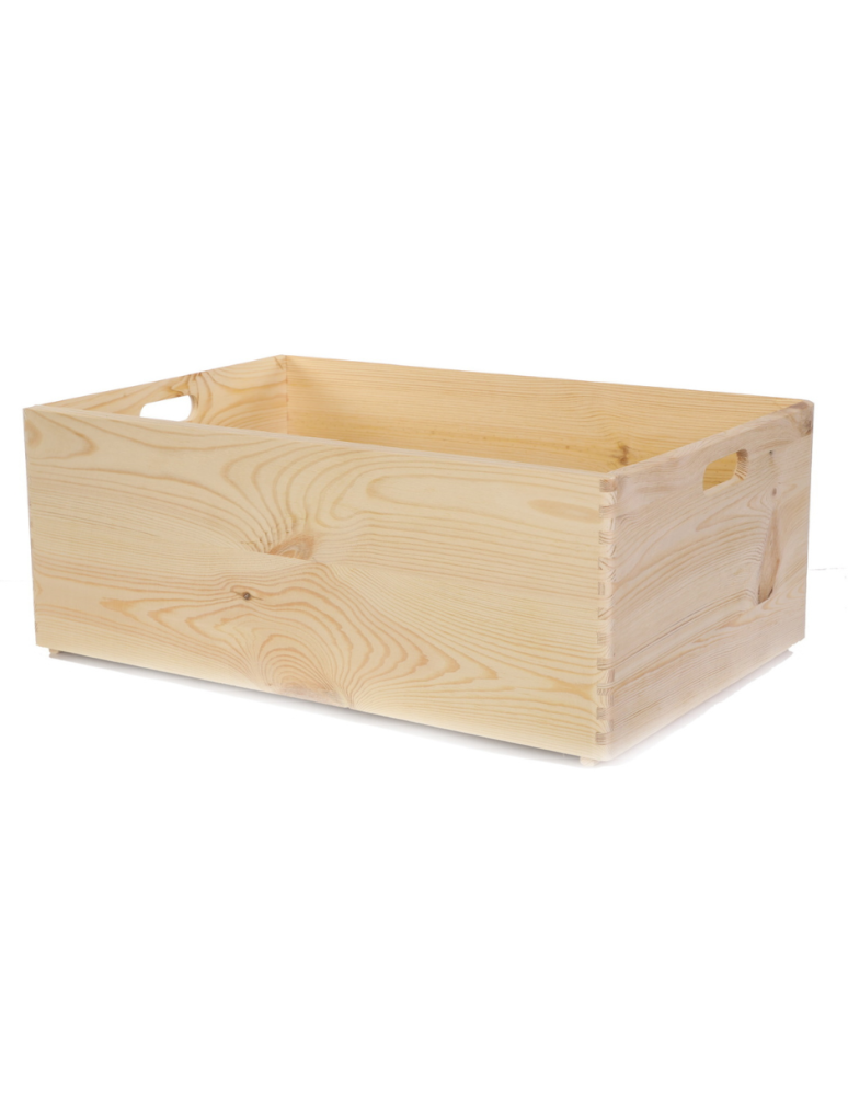 Skrzynie i skrzynki drewniane - Drewniana Skrzynka S-02 / 23x60x40 cm - Naturalna - product b2b.wamar.biz 1