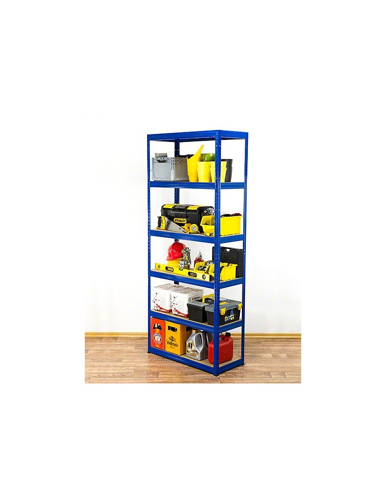 Regały - Regał Helios 196x110x45 cm 6 półek/275kg Biało-Niebieski - product b2b.wamar.biz 9