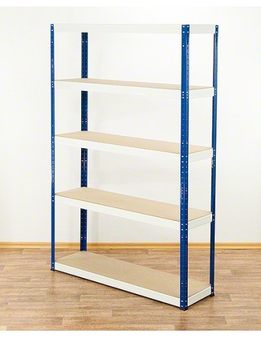 Regały - Regał Helios 196x120x30 cm 5 półek/350kg Czarno-Pomarańczowy - product 4