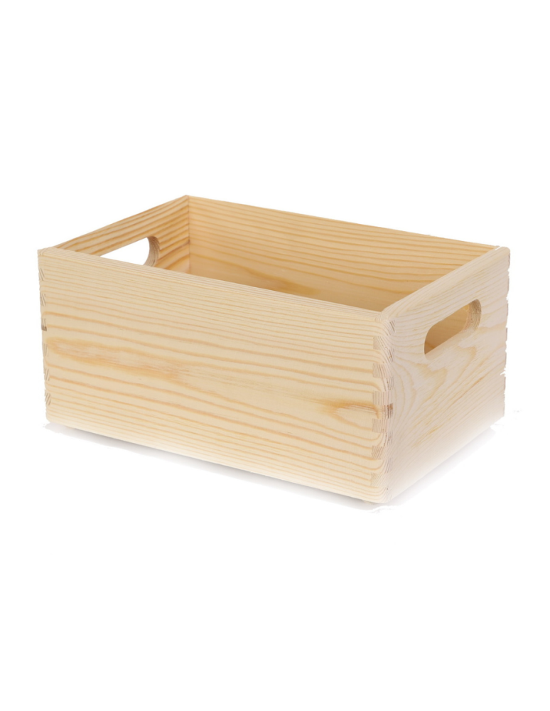 Skrzynie i skrzynki drewniane - Drewniana Skrzynka S-05 / 13,5x30x20 cm - Naturalna - product b2b.wamar.biz 1