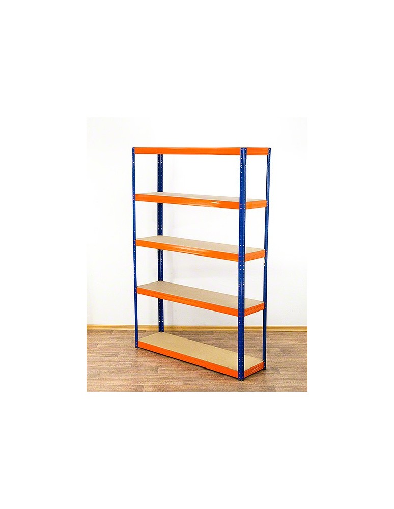 Regały - Regał Helios 196x120x45 cm 5 półek/350kg Czarno-Pomarańczowy - product b2b.wamar.biz 2