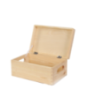 Drewniana Skrzynka z wiekiem S-06 / 13,5x30x20 cm - Naturalna