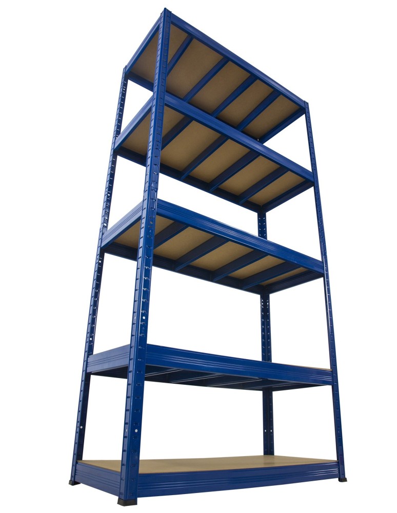 Regały - Regał Helios 180x110x30 cm 5 półek/400kg Niebiesko-Niebieski - product b2b.wamar.biz 1