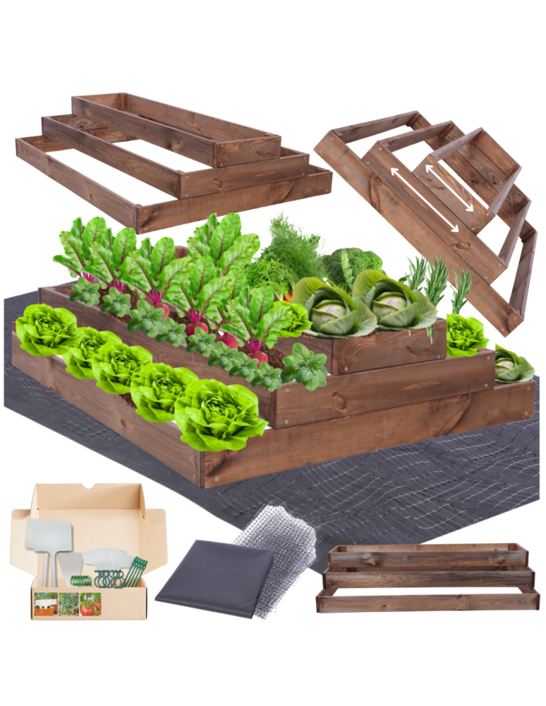 Grządki kaskadowe - Skrzynia na warzywa regulowana skrzynie na warzywnik inspekt 27x117x100 - product b2b.wamar.biz 1