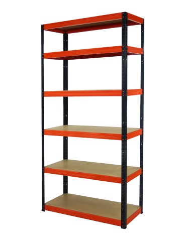 Regały - Regał Helios 213x120x45 cm 6 półek/275kg Biało-Niebieski - product 11