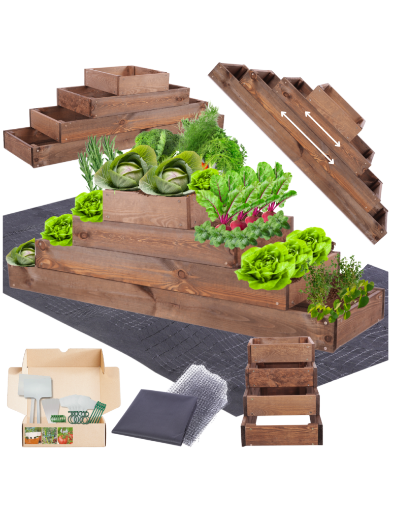 Grządki kaskadowe - Skrzynia na warzywa regulowana skrzynie na warzywniak donica 36x117x30 - product b2b.wamar.biz 1