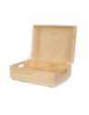 Drewniana Skrzynka z wiekiem S-08 / 13,5x40x30 cm - Naturalna