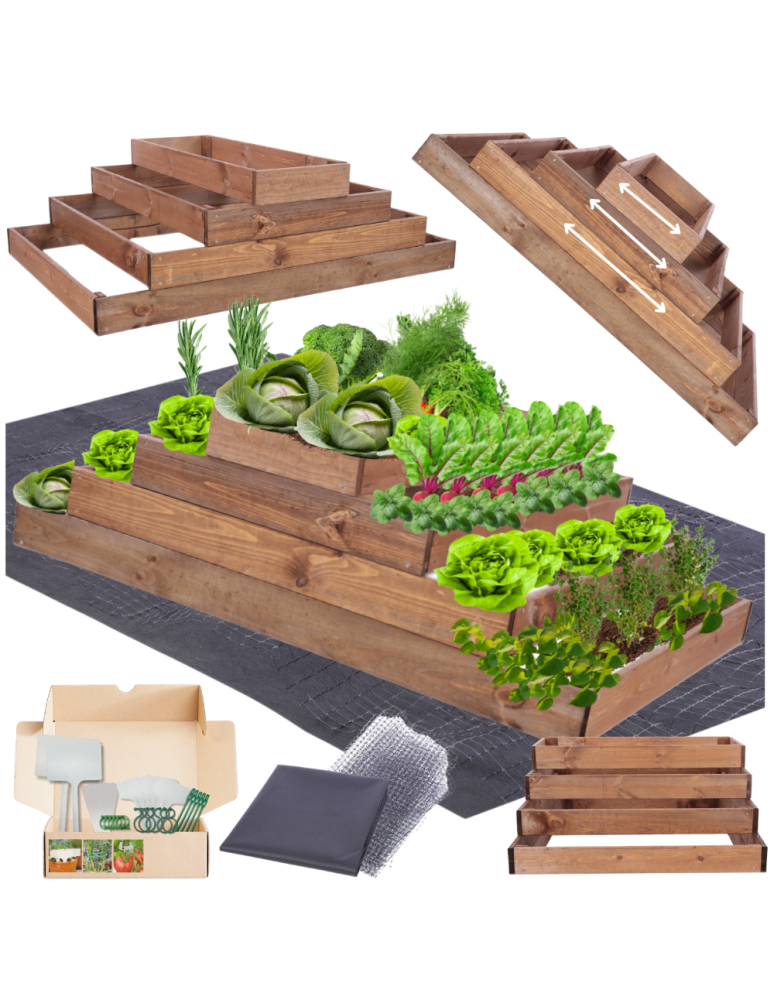 Grządki kaskadowe - Skrzynia na warzywa regulowana skrzynie na warzywniak donica 36x117x80 - product b2b.wamar.biz 1