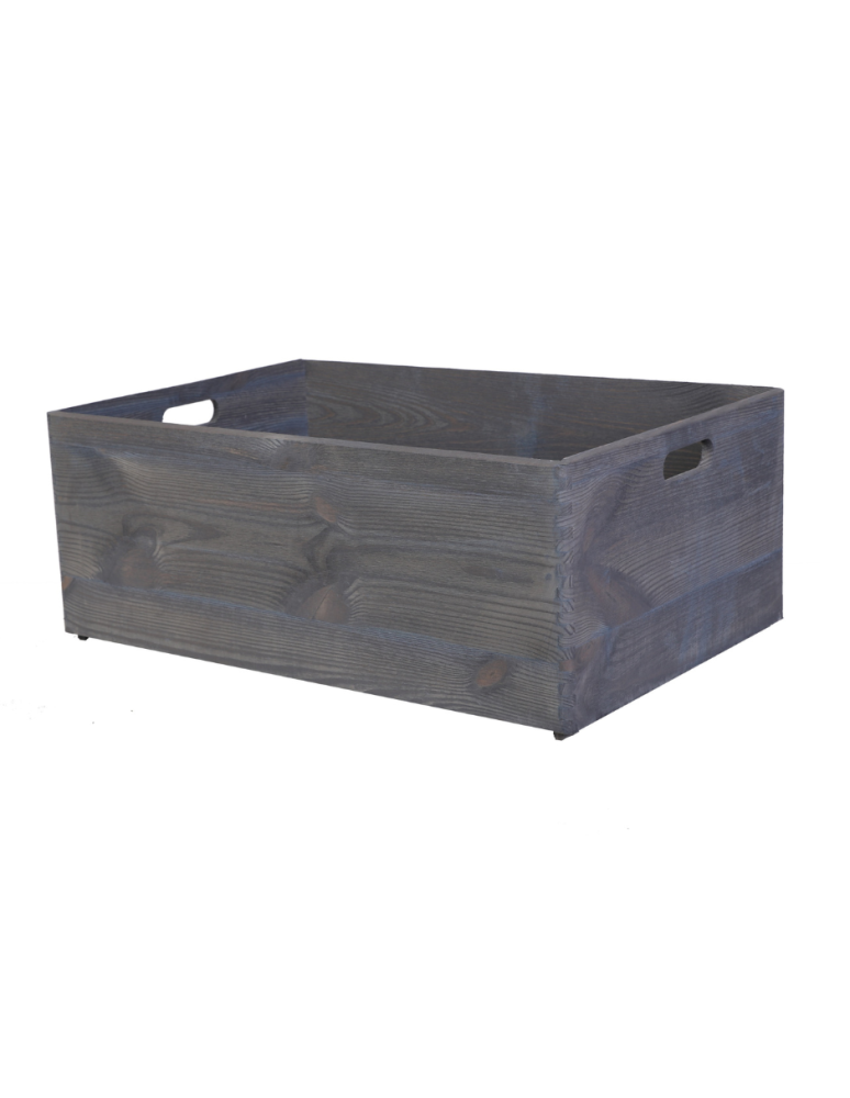Skrzynie i skrzynki drewniane - Drewniana Skrzynka S-02 / 23x60x40 cm - Szara - product b2b.wamar.biz 1