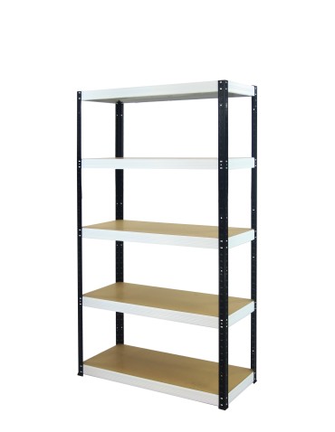 Regały - Regał Helios 196x120x40 cm 5 półek/350kg Biało-Niebieski - product 15