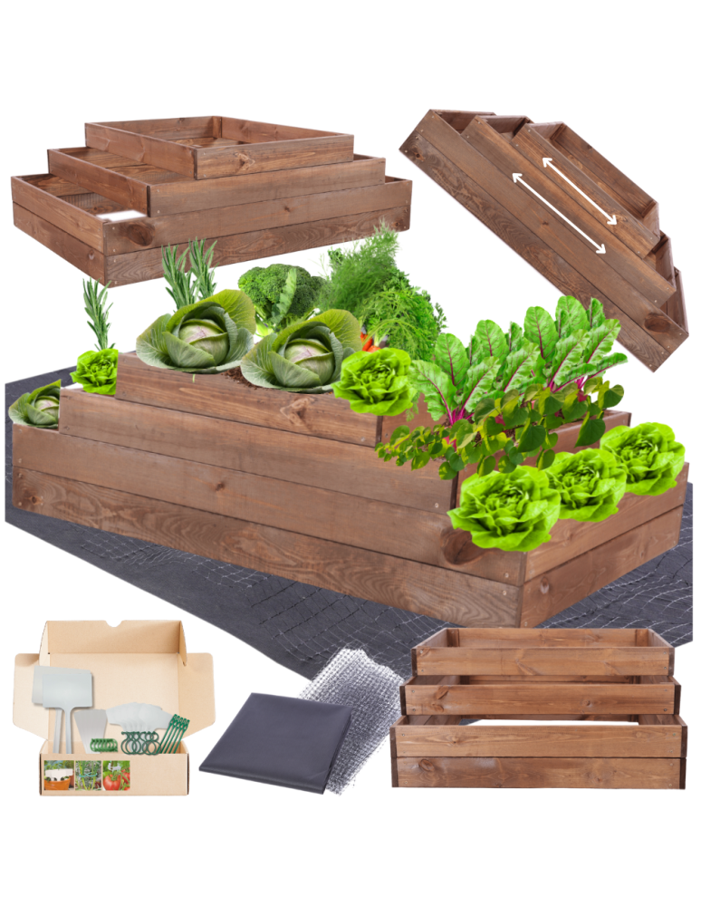 Grządki kaskadowe - Skrzynia na warzywa regulowana skrzynie na warzywnik inspekt 36x117x60 - product b2b.wamar.biz 1