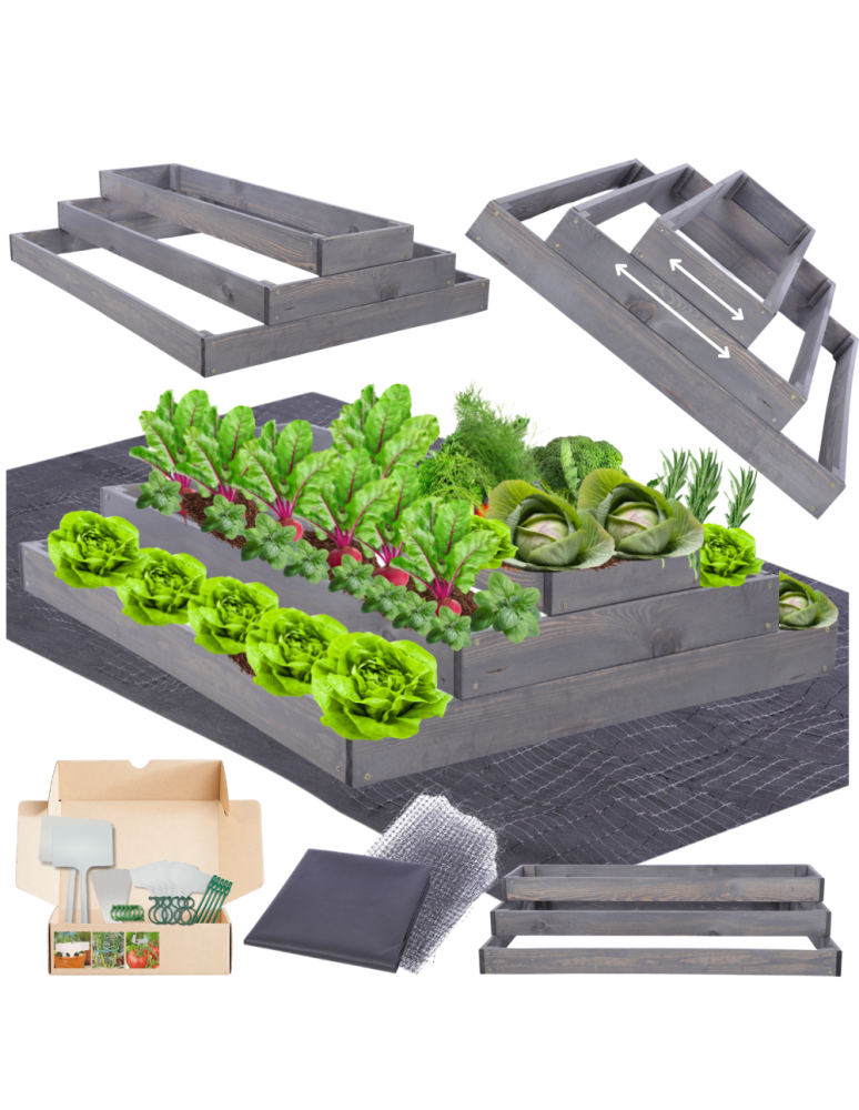 Grządki kaskadowe - Skrzynia na warzywa regulowana skrzynie na warzywniak inspekt 27x90x120 - product b2b.wamar.biz 1