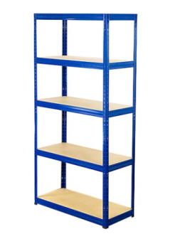 Regał Helios 213x75x30 cm 5 półek/350kg Biało-Niebieski - product 2