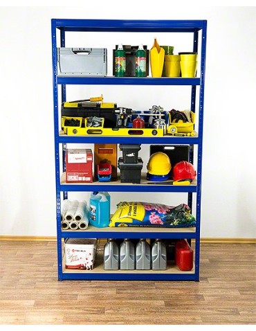 Regały - Regał Helios 196x120x45 cm 6 półek/400kg Czarno-Biały - product 9