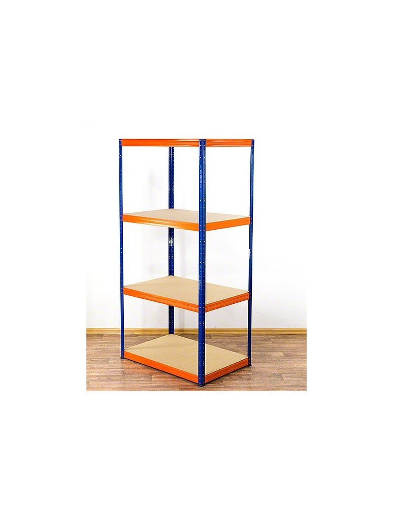 Regały - Regał Helios 180x090x60 cm 4 półki/175kg Niebiesko-Pomarańczowy - produkt b2b.wamar.biz 1