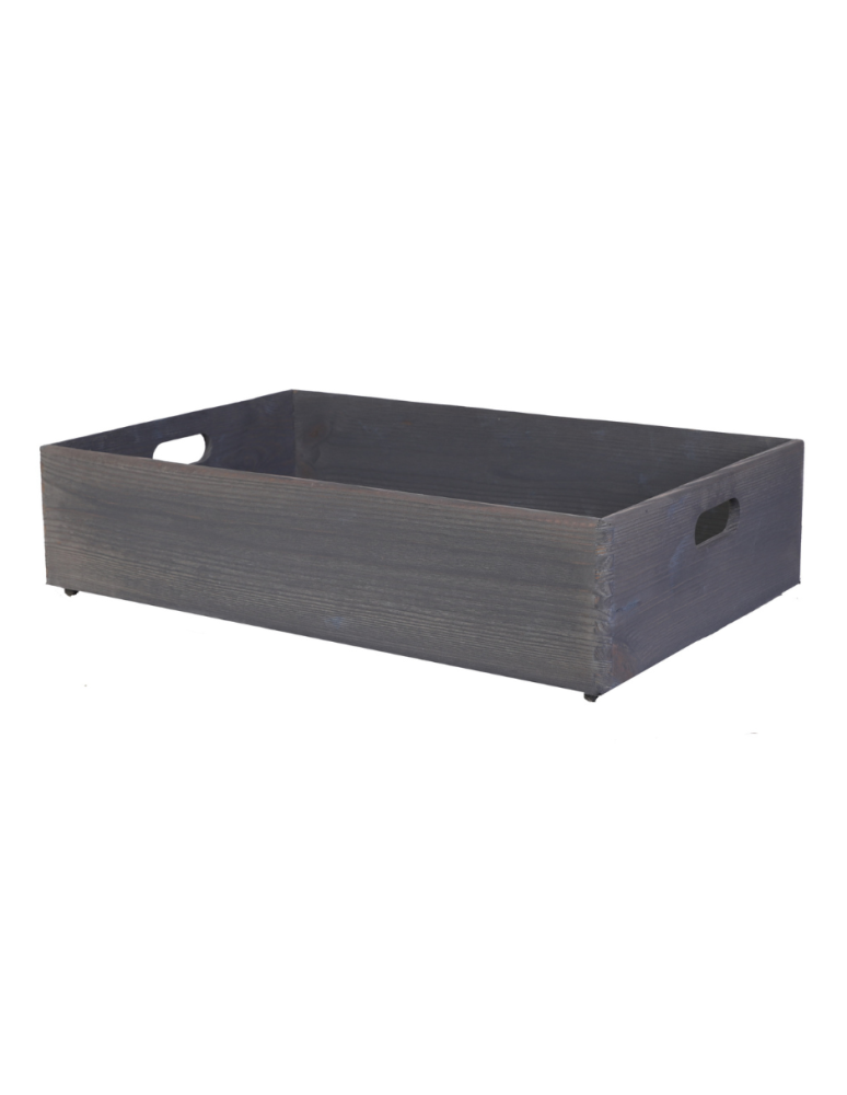 Skrzynie i skrzynki drewniane - Drewniana Skrzynka S-04 / 13,5x60x40 cm - Szary - product b2b.wamar.biz 1