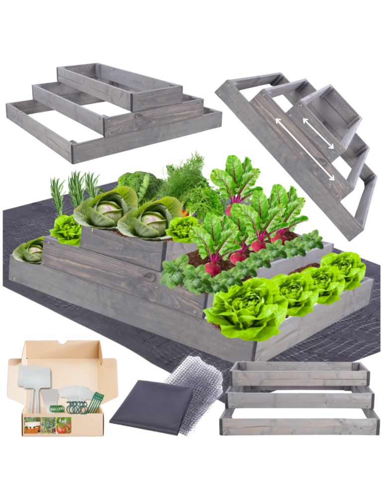 Grządki kaskadowe - Skrzynia na warzywa regulowana skrzynie na warzywnik inspekt 27x117x80 - product b2b.wamar.biz 1