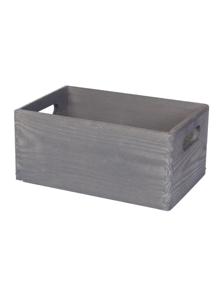 Skrzynie i skrzynki drewniane - Drewniana Skrzynka S-05 / 13,5x30x20 cm - Szara - product b2b.wamar.biz 1