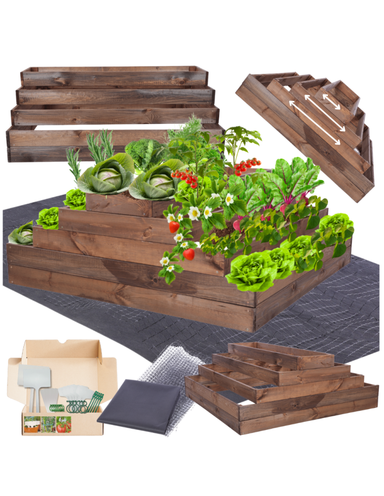 Grządki kaskadowe - Skrzynia na warzywa kaskadowa skrzynie na warzywniak regulacja 45x117x100 - product b2b.wamar.biz 1