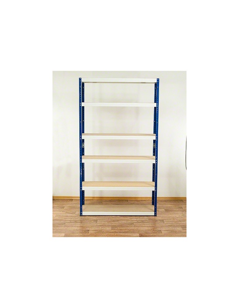Regały - Regał Helios 196x75x50 cm 6 półek/175kg Niebiesko-Pomarańczowyi - product b2b.wamar.biz 4