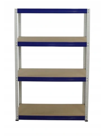 Regał Helios 180x90x45 cm 4 półki/400kg Biało-Niebieski