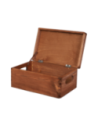Drewniana Skrzynka z wiekiem S-06 / 13,5x30x20 cm - Brązowa
