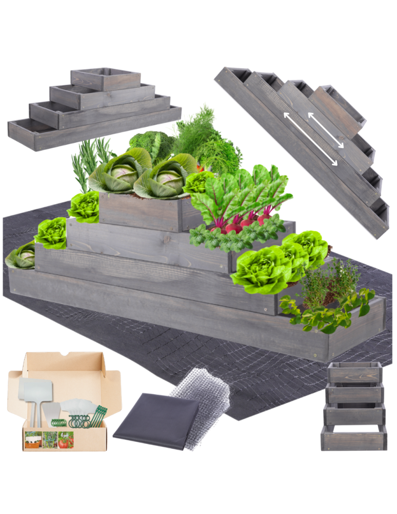 Grządki kaskadowe - Skrzynia na warzywa regulowana skrzynie na warzywniak donica 36x117x30 - product b2b.wamar.biz 1