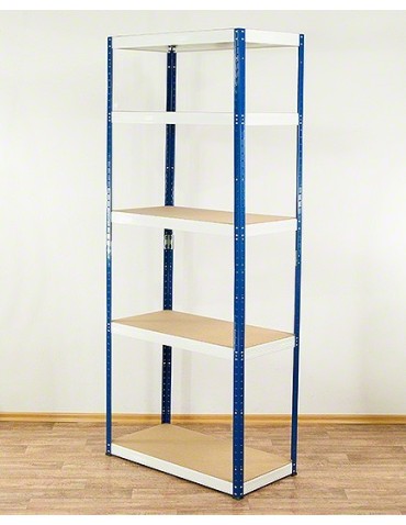Regały - Regał Helios 213x90x45 cm 5 półek/175kg Niebiesko-Pomarańczowy - product 5