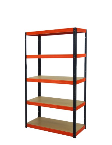 Regały - Regał Helios 180x110x45 cm 5 półek/400kg Biało-Niebieski - product 14